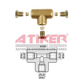 Зображення Трійник пропановий D6-D6-D6 бронза Atiker  бренду Atiker