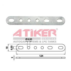 Фотокартка Кронштейн сталевий Atiker 124x18x3,00 mm   Atiker